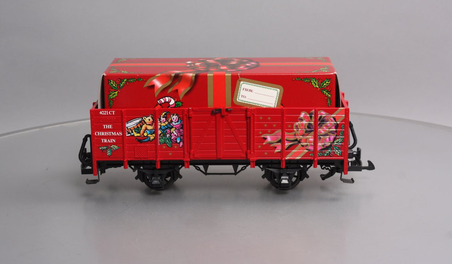 LGB 42210 G Scale The Christmas Train Red Gondola w/Red Gift Box Load LN