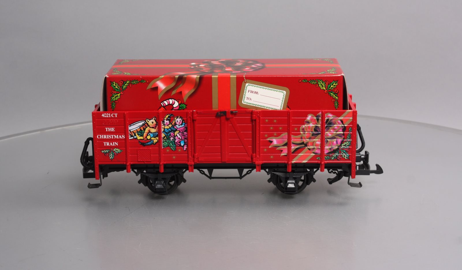 LGB 42210 G Scale The Christmas Train Red Gondola w/Red Gift Box Load LN