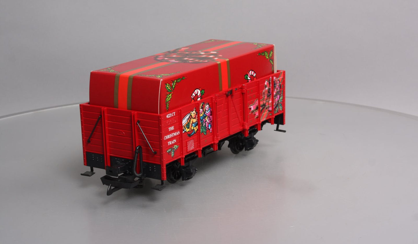 LGB 42210 G Scale The Christmas Train Red Gondola w/Red Gift Box Load LN