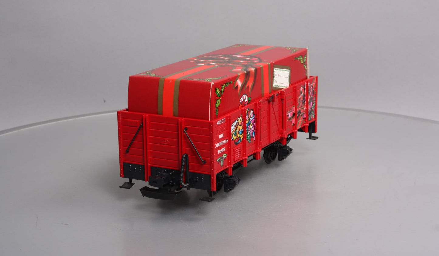 LGB 42210 G Scale The Christmas Train Red Gondola w/Red Gift Box Load LN