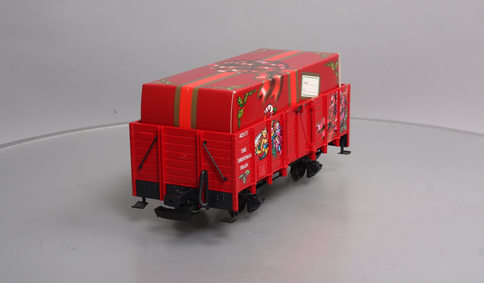 LGB 42210 G Scale The Christmas Train Red Gondola w/Red Gift Box Load LN