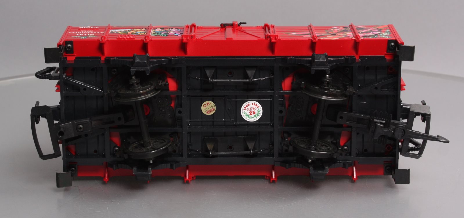 LGB 42210 G Scale The Christmas Train Red Gondola w/Red Gift Box Load LN