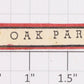 American Flyer FL0238 Flyerville "Oak Park" Station Red/Black Border Sticker