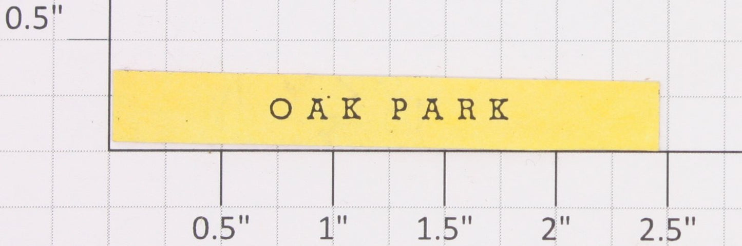 American Flyer FL0238 Flyerville Yellow "Oak Park" Station Sticker Decal