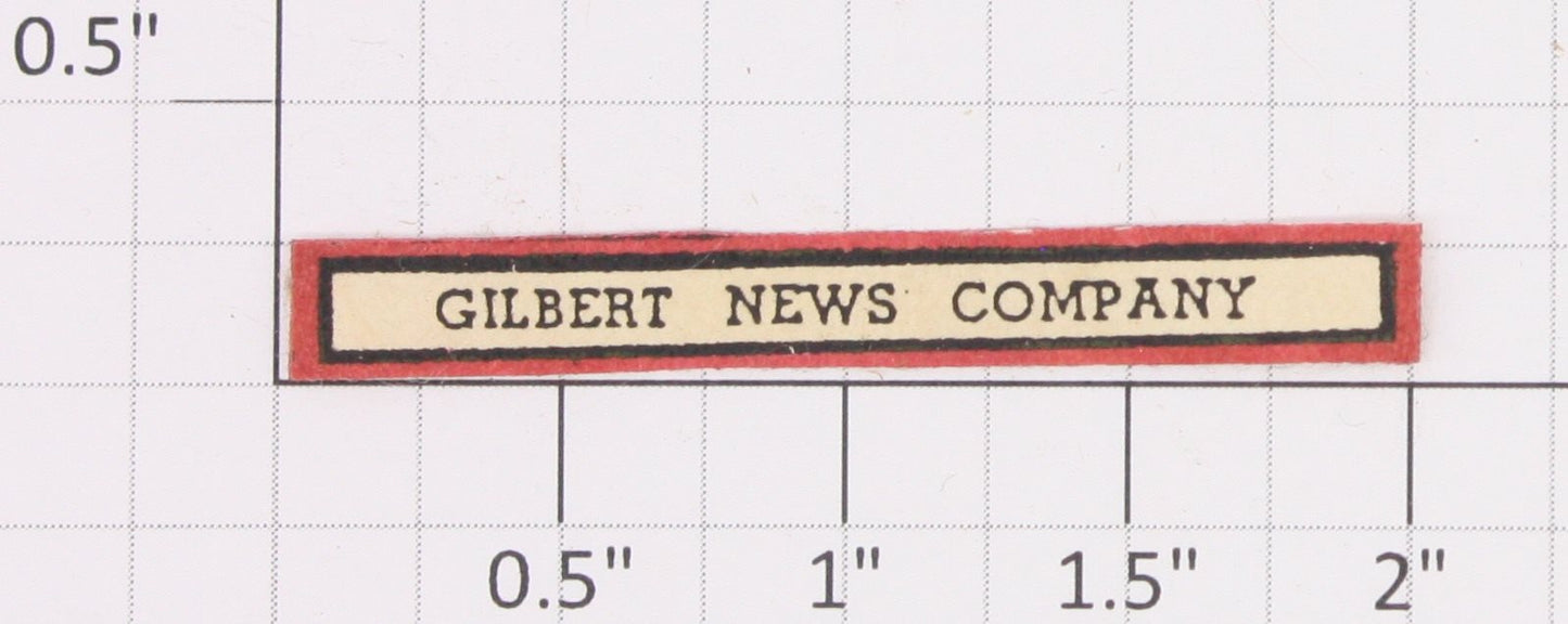 American Flyer FL0223 "Gilbert News Company" Red/Black Border Sticker Decal