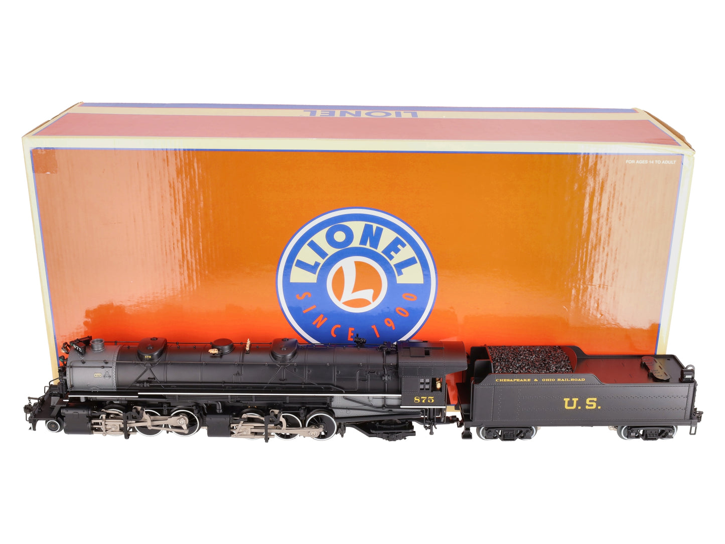 Lionel 6-11299 O C&O 2-6-6-2 USRA Mallet Steam Locomotive & Tender #875 EX/Box