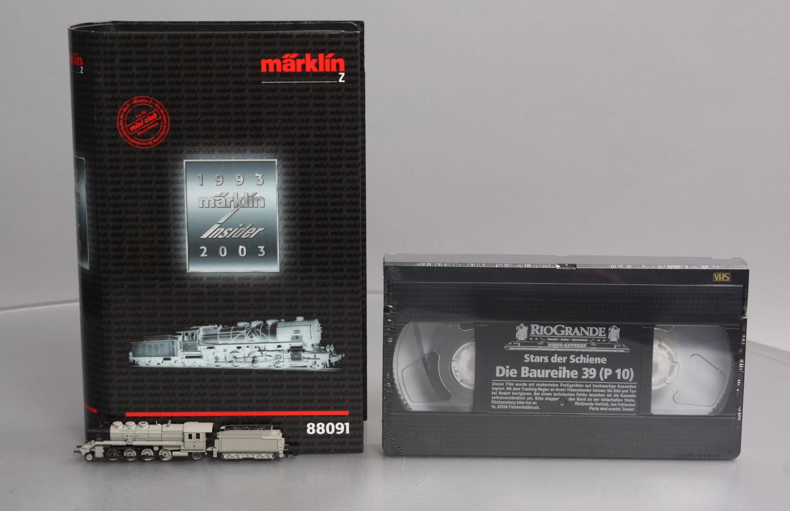 Marklin 88091 Z Steam Loco & Tender w/Videotape LN/Box