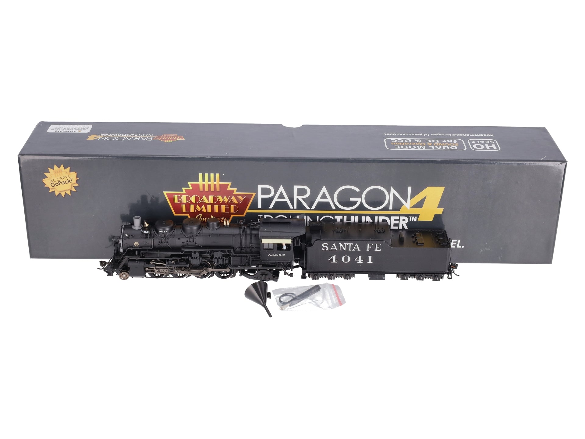 Broadway Limited 4761 HO ATSF 2-8-2 Mikado Steam Locomotive #4041 w/DCC/SND