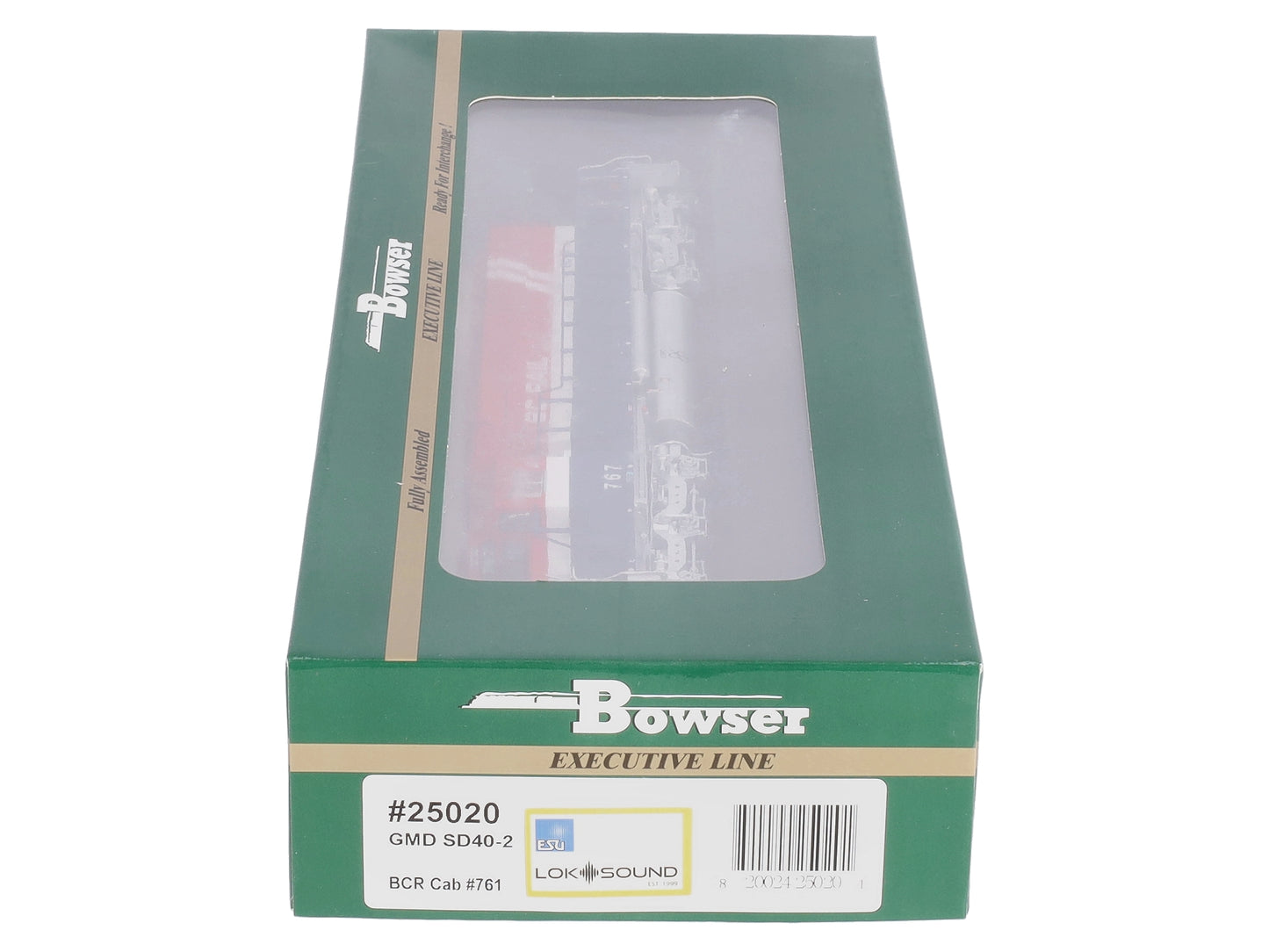 Bowser 25020 HO BC Rail GMD SD40-2 Diesel Locomotive with Sound #761