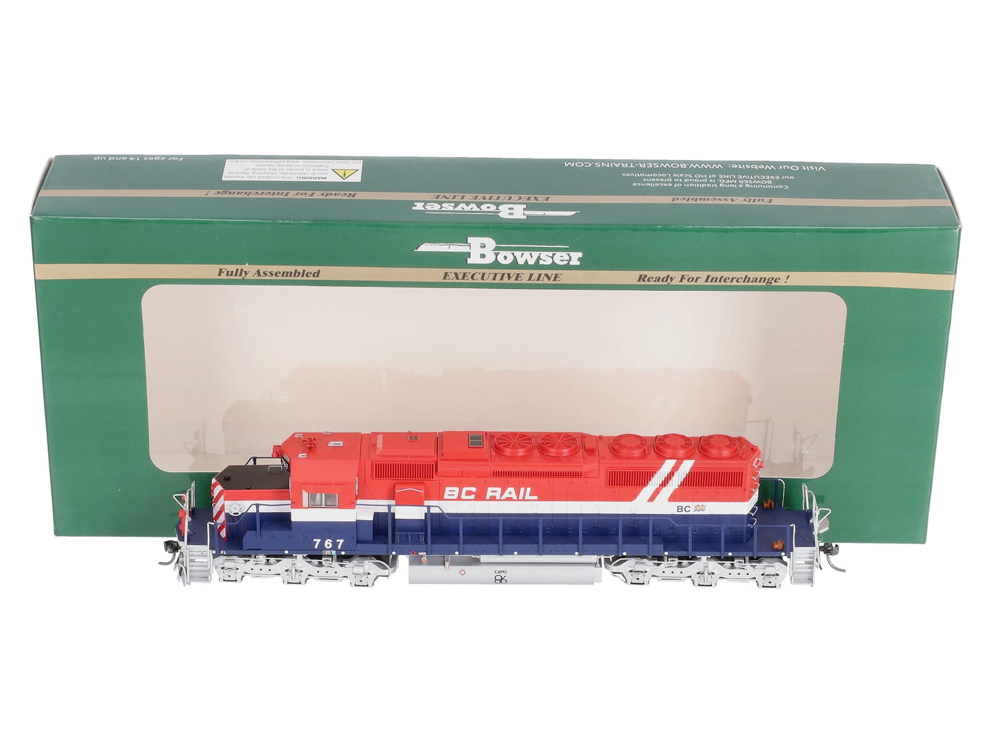 Bowser 25020 HO BC Rail GMD SD40-2 Diesel Locomotive with Sound #761
