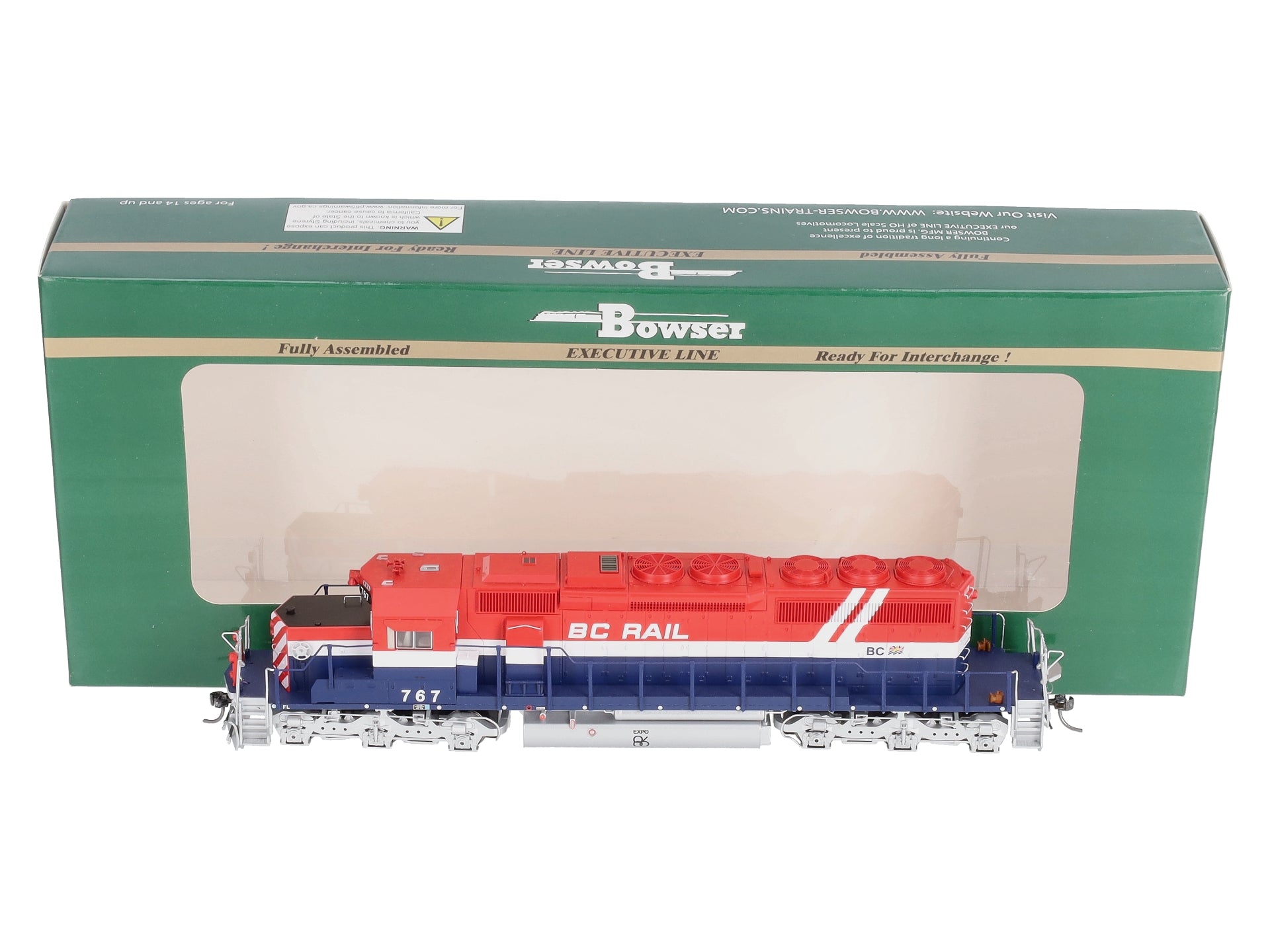 Bowser 25020 HO BC Rail GMD SD40-2 Diesel Locomotive with Sound #761