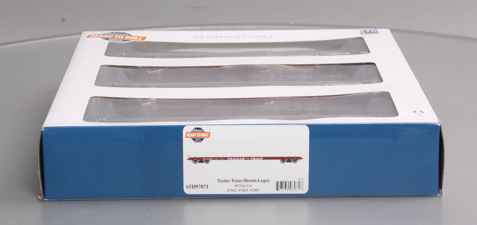 Athearn 97071 HO OTTX/Brown Logo 60' Flat Car Ready-To-Run (Set of 3)
