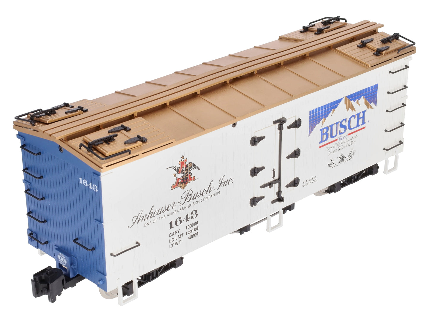 USA Trains R-1643 G Scale Busch Beer Refrigerator Car #1643 LN/Box