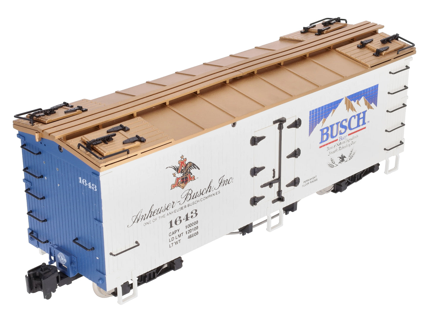 USA Trains R-1643 G Scale Busch Beer Refrigerator Car #1643 LN/Box