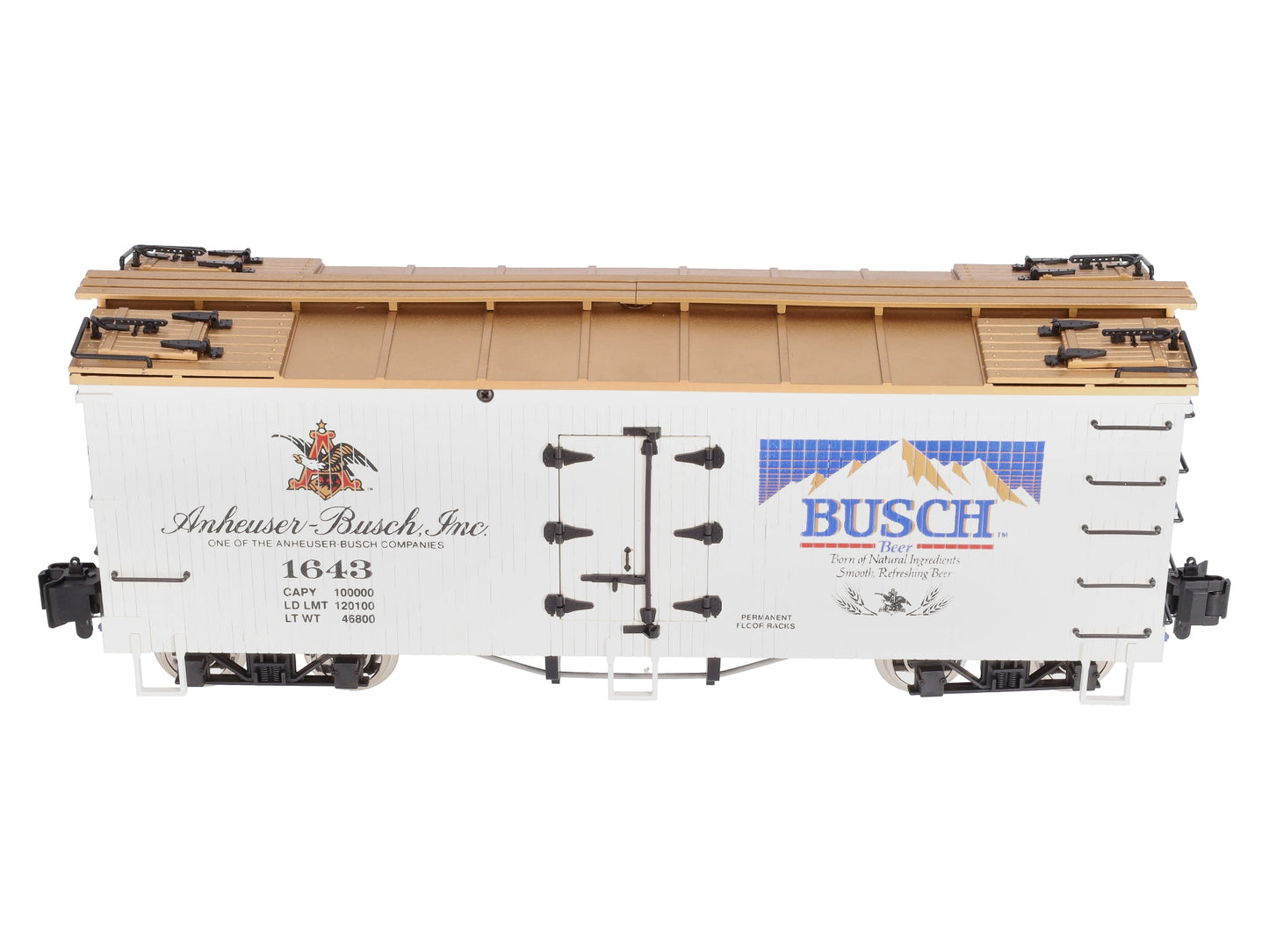 USA Trains R-1643 G Scale Busch Beer Refrigerator Car #1643 LN/Box