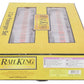 MTH 30-67724 O New Haven RailKing 60' Streamlined Sleeper/Diner (Set of 2) LN/Box