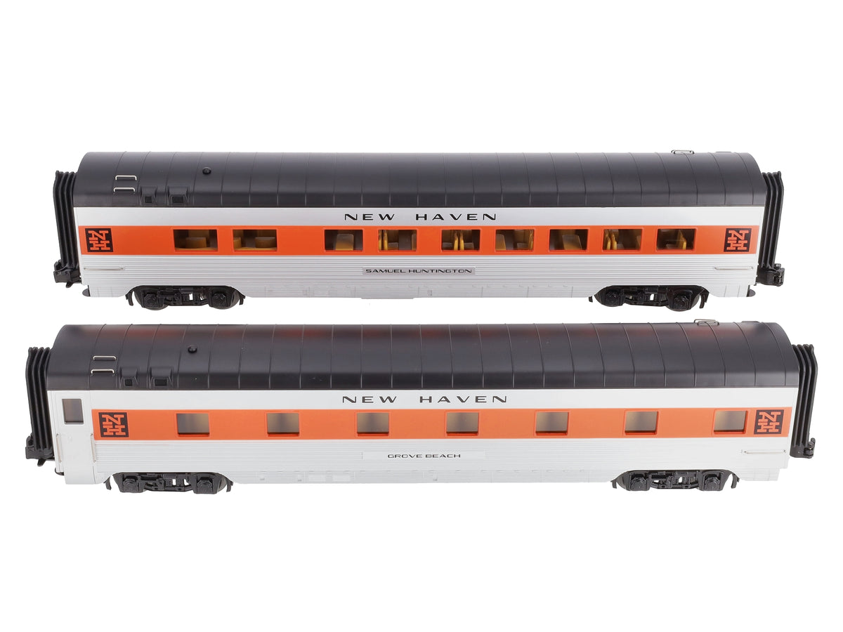 MTH 30-67724 O New Haven RailKing 60' Streamlined Sleeper/Diner (Set of 2) LN/Box