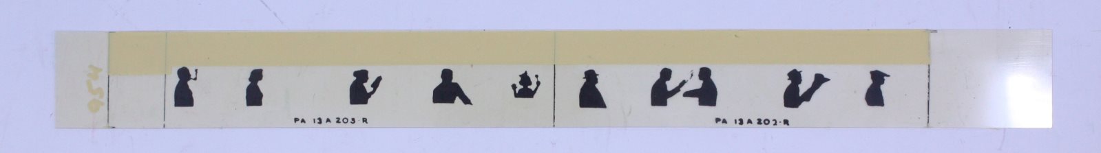 American Flyer PA-13A202-3R Right Yellow Tinted Silhouette #954 Passenger Car
