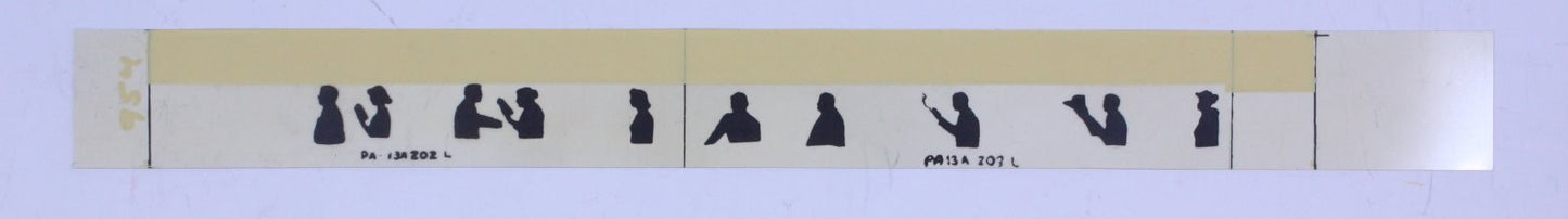 American Flyer PA-13A202-3L Left Yellow Tinted Silhouette #954 Pass Car