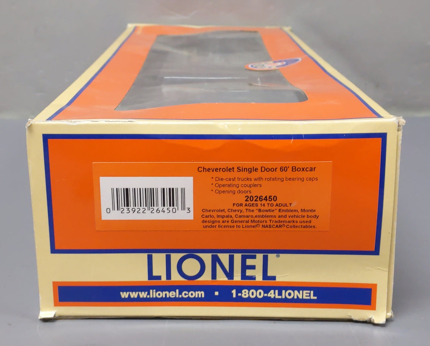 Lionel 2026450 O Cheverolet Single Door 60' Boxcar #26450 EX/Box