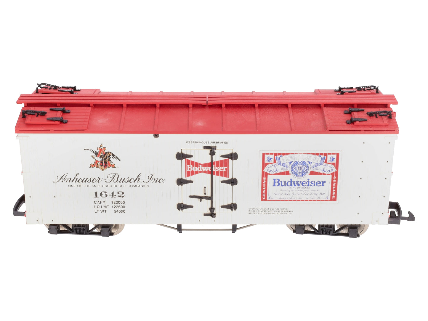 USA Trains R1642 G Scale Budweiser Reefer EX/Box