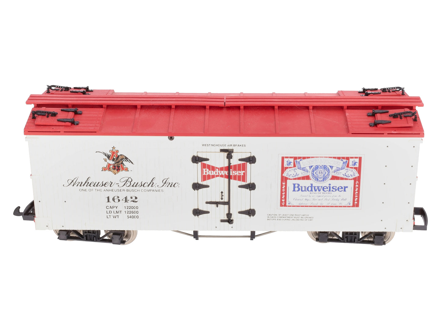 USA Trains R1642 G Scale Budweiser Reefer EX/Box