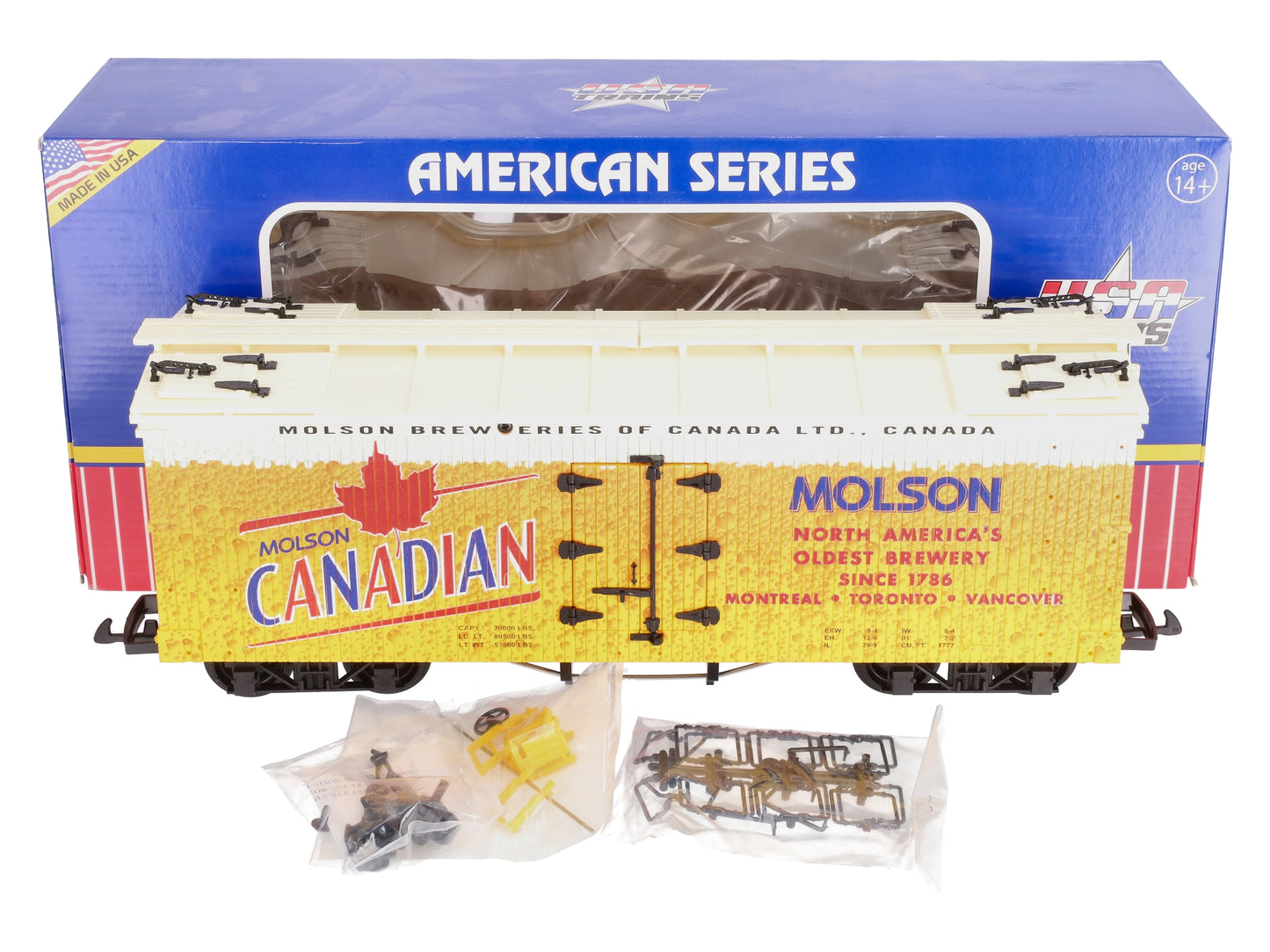 USA Trains R16466 G Molsen Canadian Beer Refrigerator Car