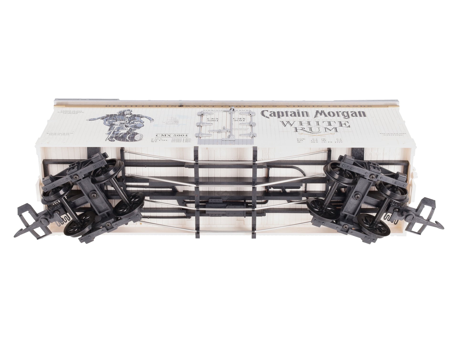 USA Trains R16474 G Captain Morgan White Rum Refrigerator Car (White/Silver)