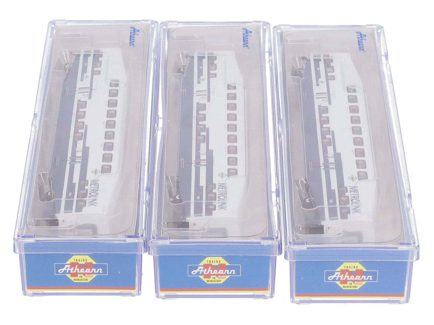 Athearn 10178 N Scale Metrolink Bombardier Coach (Set of 3) EX/Box