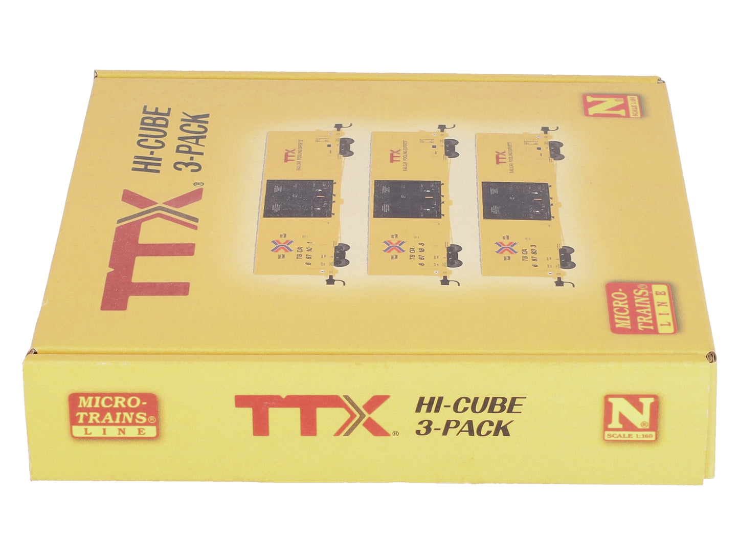 Micro-Trains 99301850 N TTX 60' Rib Side High-Cube Boxcar 3-Pack