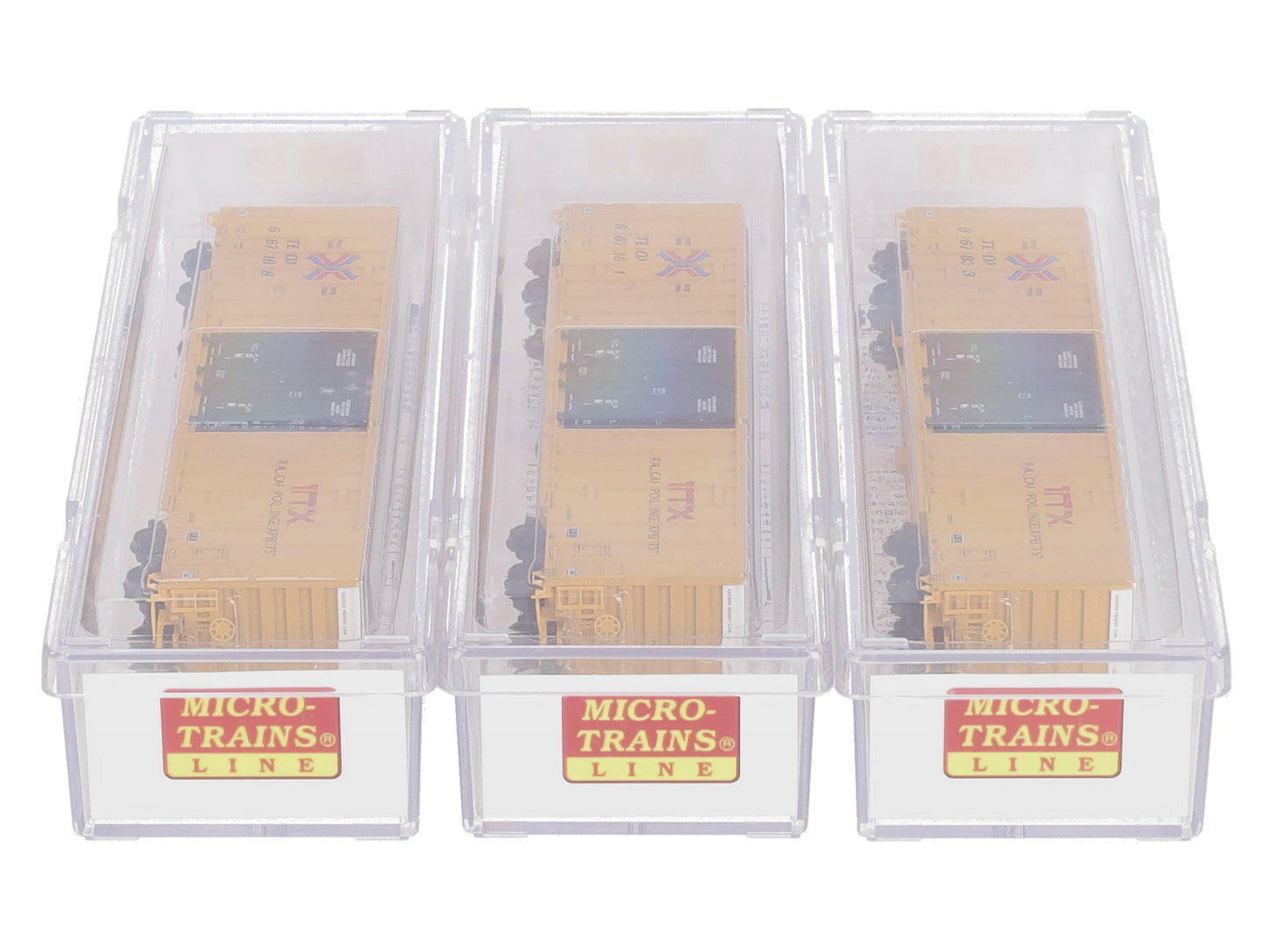 Micro-Trains 99301850 N TTX 60' Rib Side High-Cube Boxcar 3-Pack