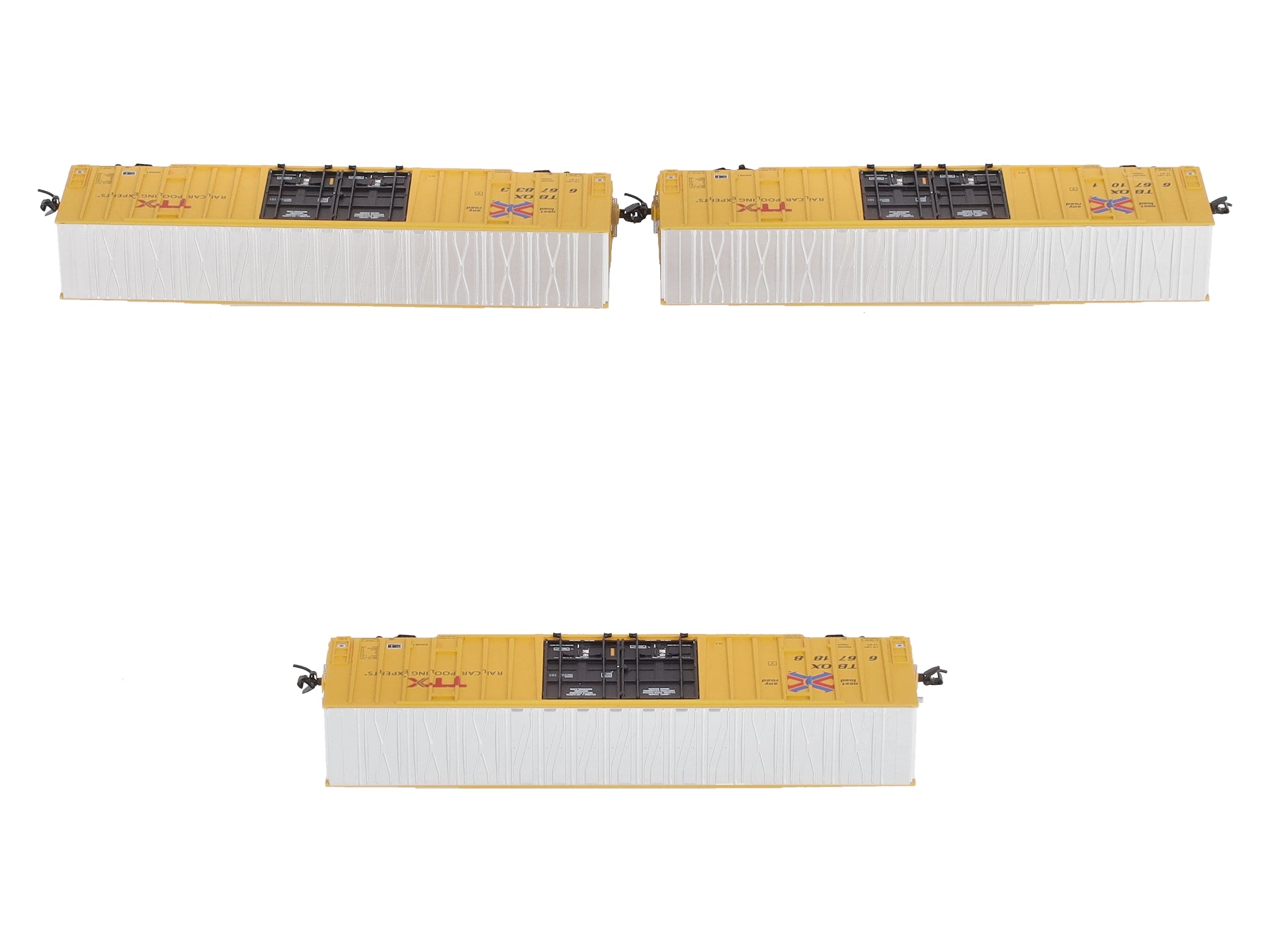Micro-Trains 99301850 N TTX 60' Rib Side High-Cube Boxcar 3-Pack