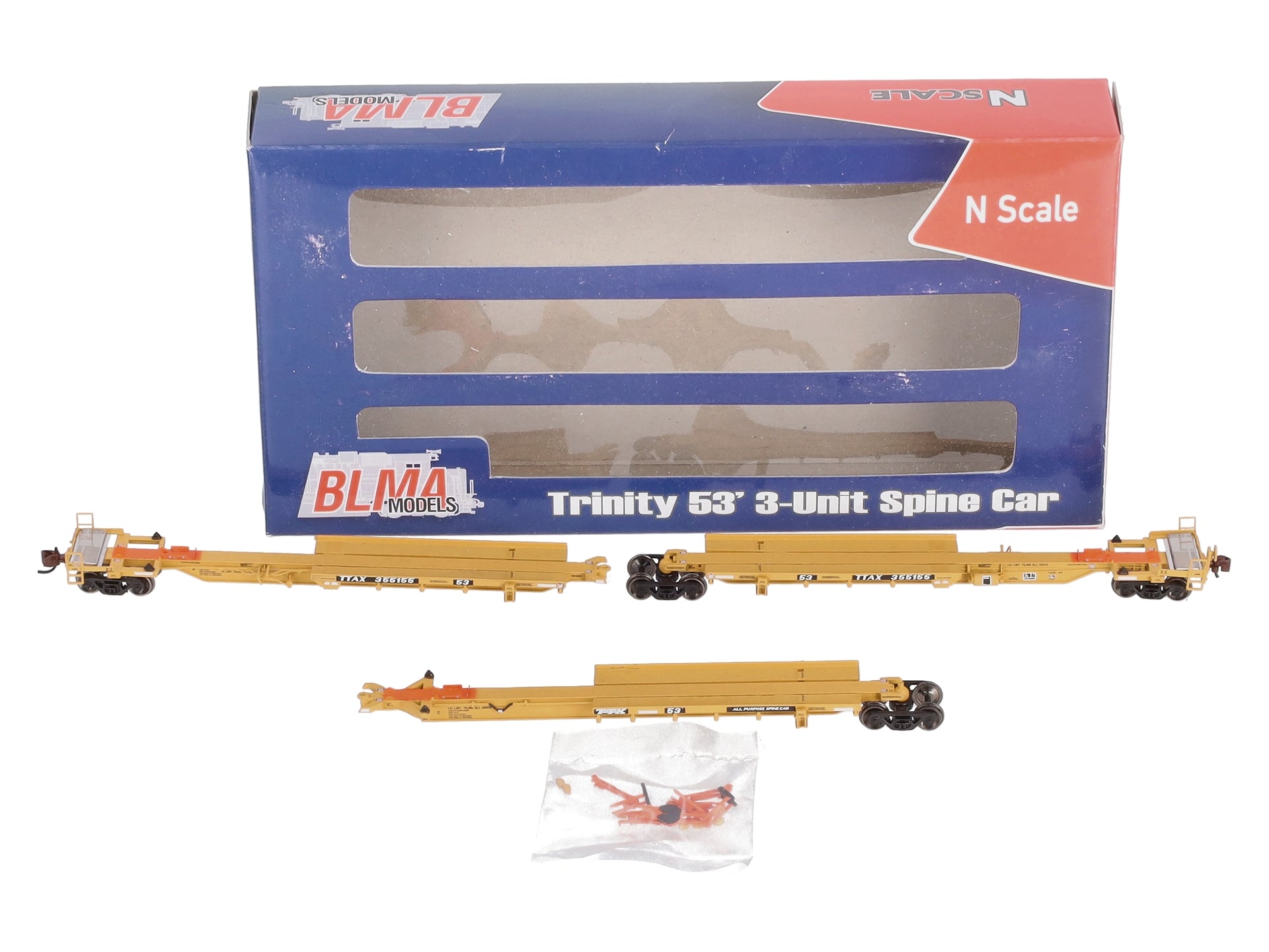 BLMA Models 12261 N Scale TTAX 3-Unit Spine Car #355155