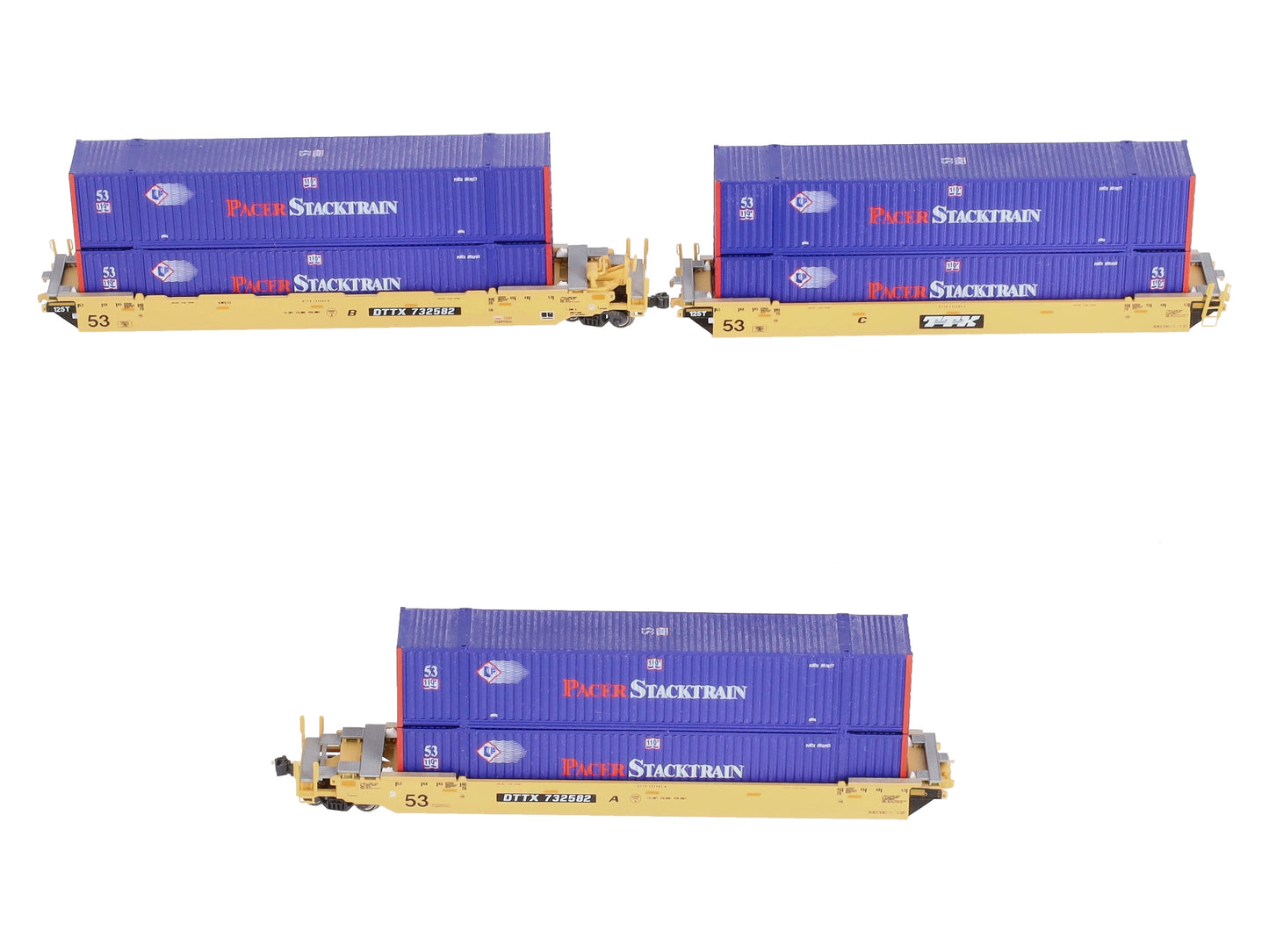 Kato 106-6121 N Scale TTX MAXI IV Double Stack Cars #732582