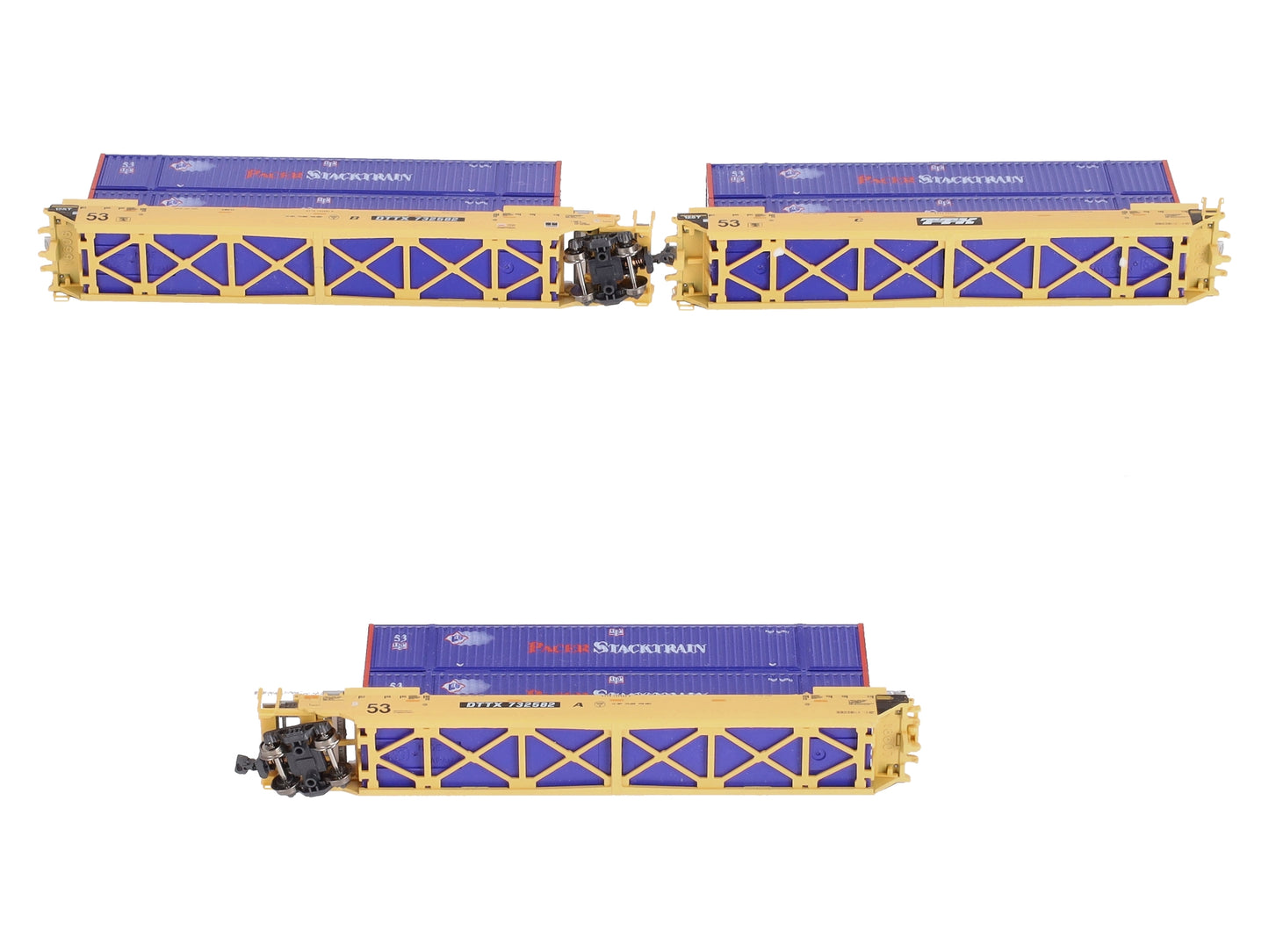 Kato 106-6121 N Scale TTX MAXI IV Double Stack Cars #732582