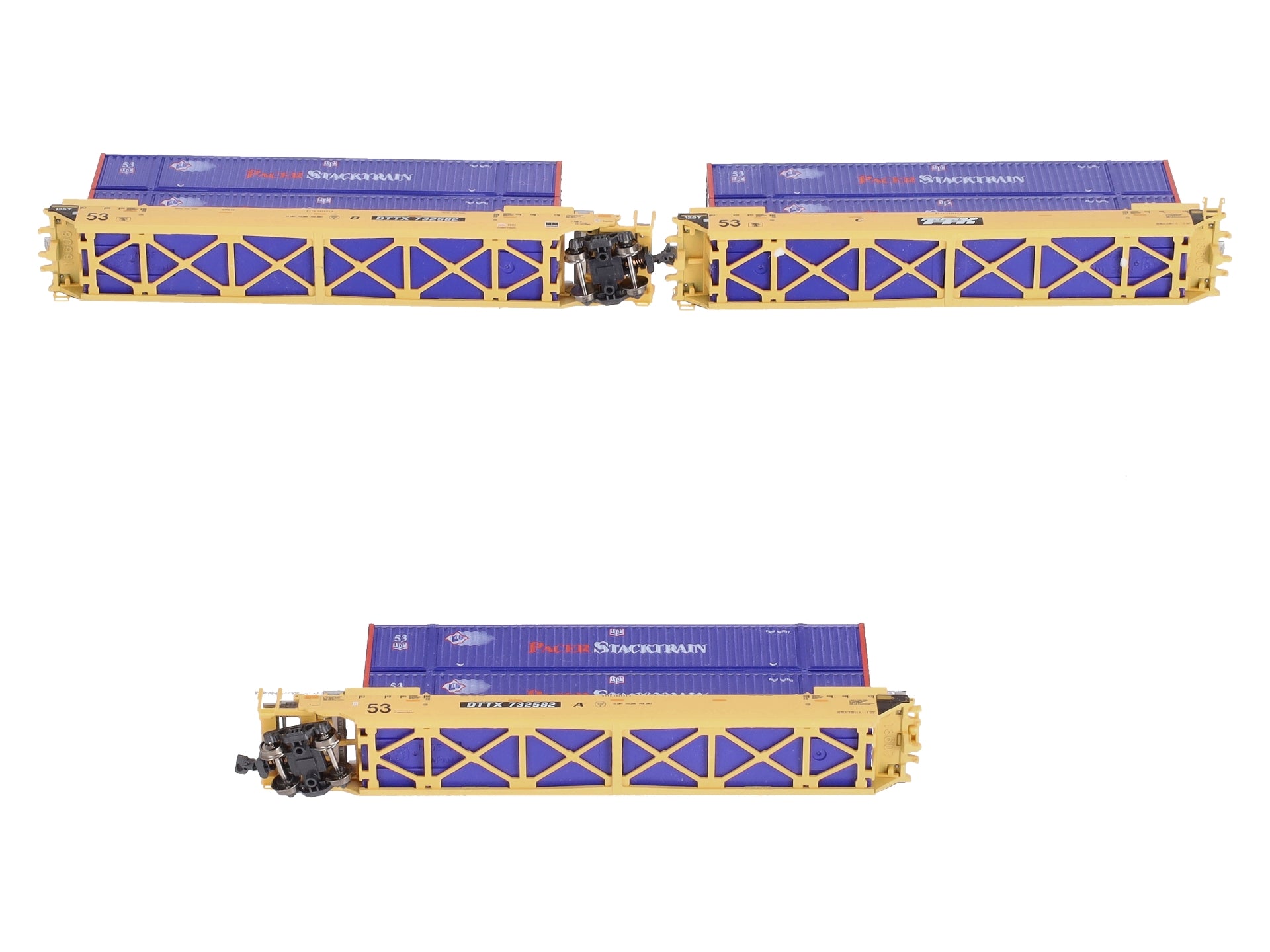 Kato 106-6121 N Scale TTX MAXI IV Double Stack Cars #732582