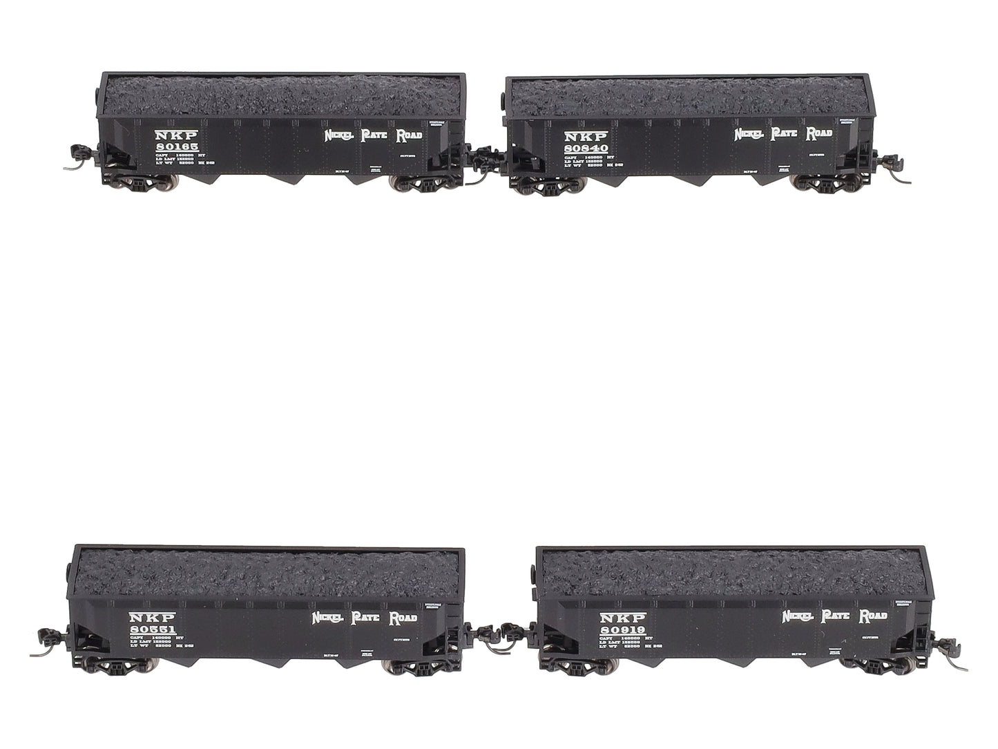 Athearn 6572 N Nickel Plate Road 40' 3-Bay Offset Hopper w/Load #2 (4)