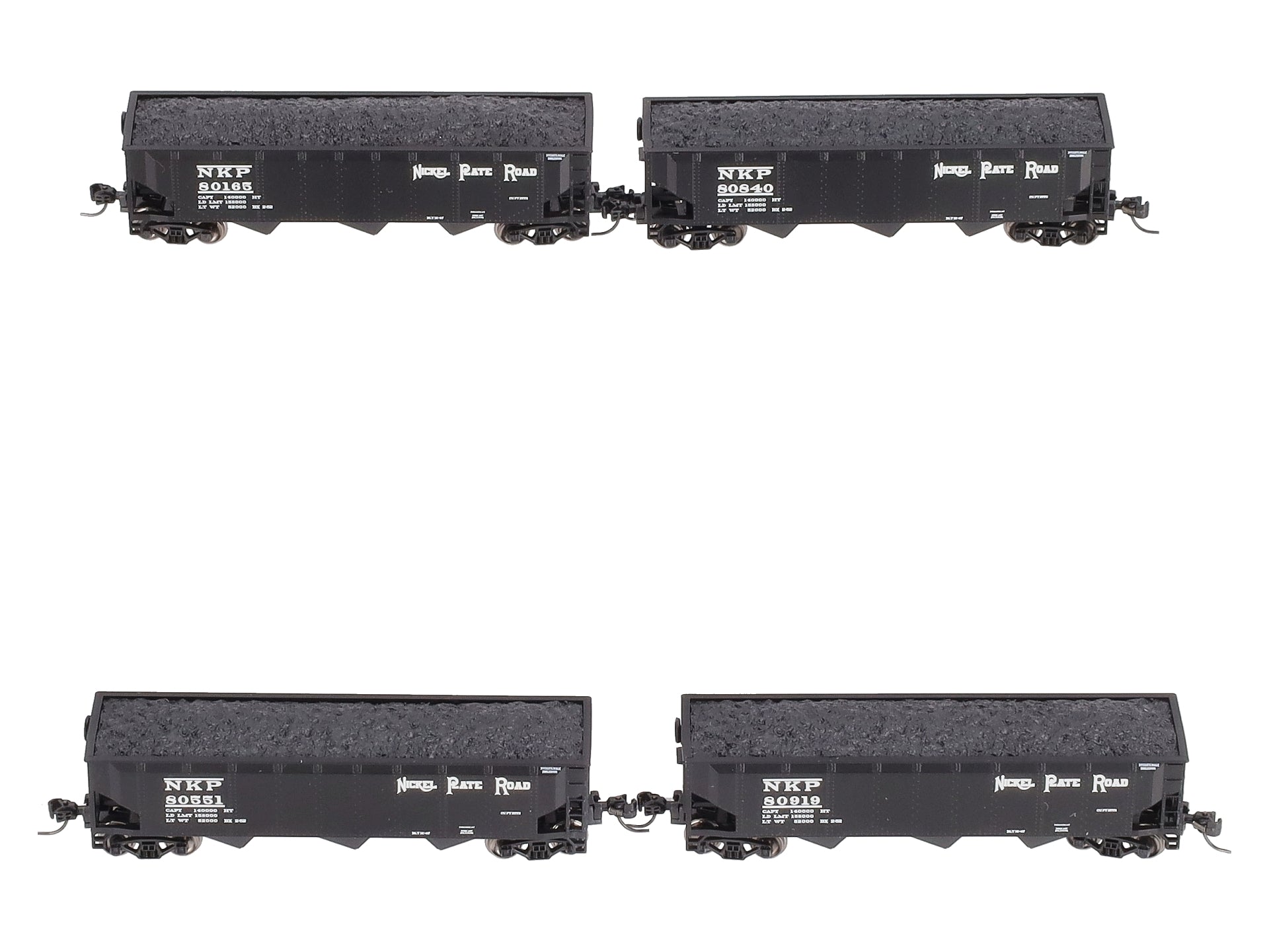 Athearn 6572 N Nickel Plate Road 40' 3-Bay Offset Hopper w/Load #2 (4)