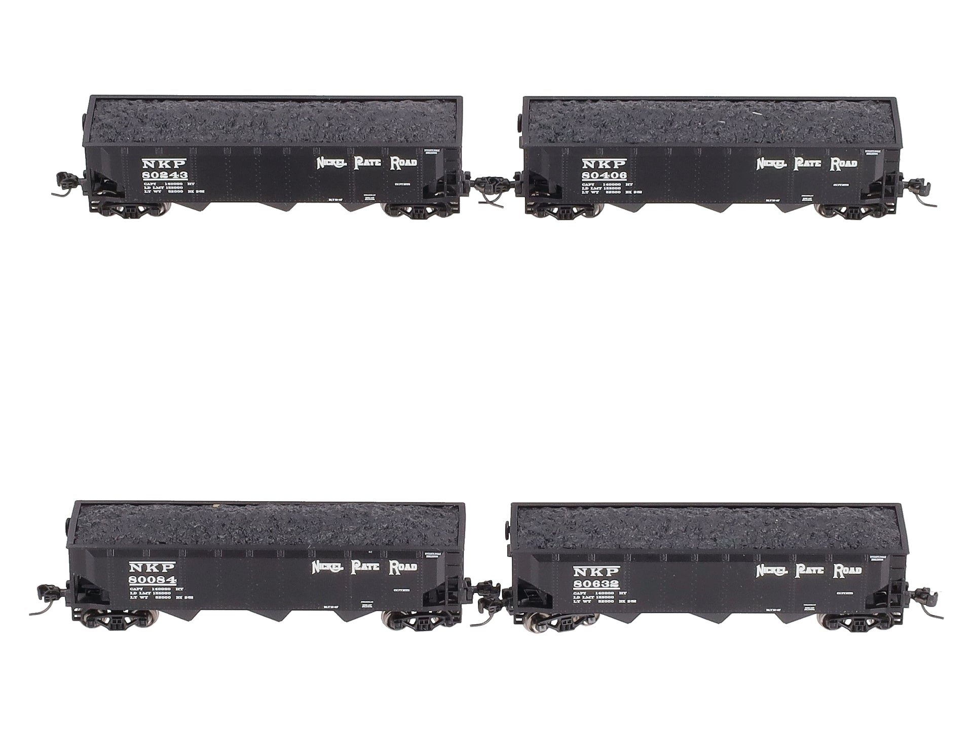 Athearn 6571 N Nickel Plate Road 40' 3-Bay Offset Hopper w/Load #1 (4)