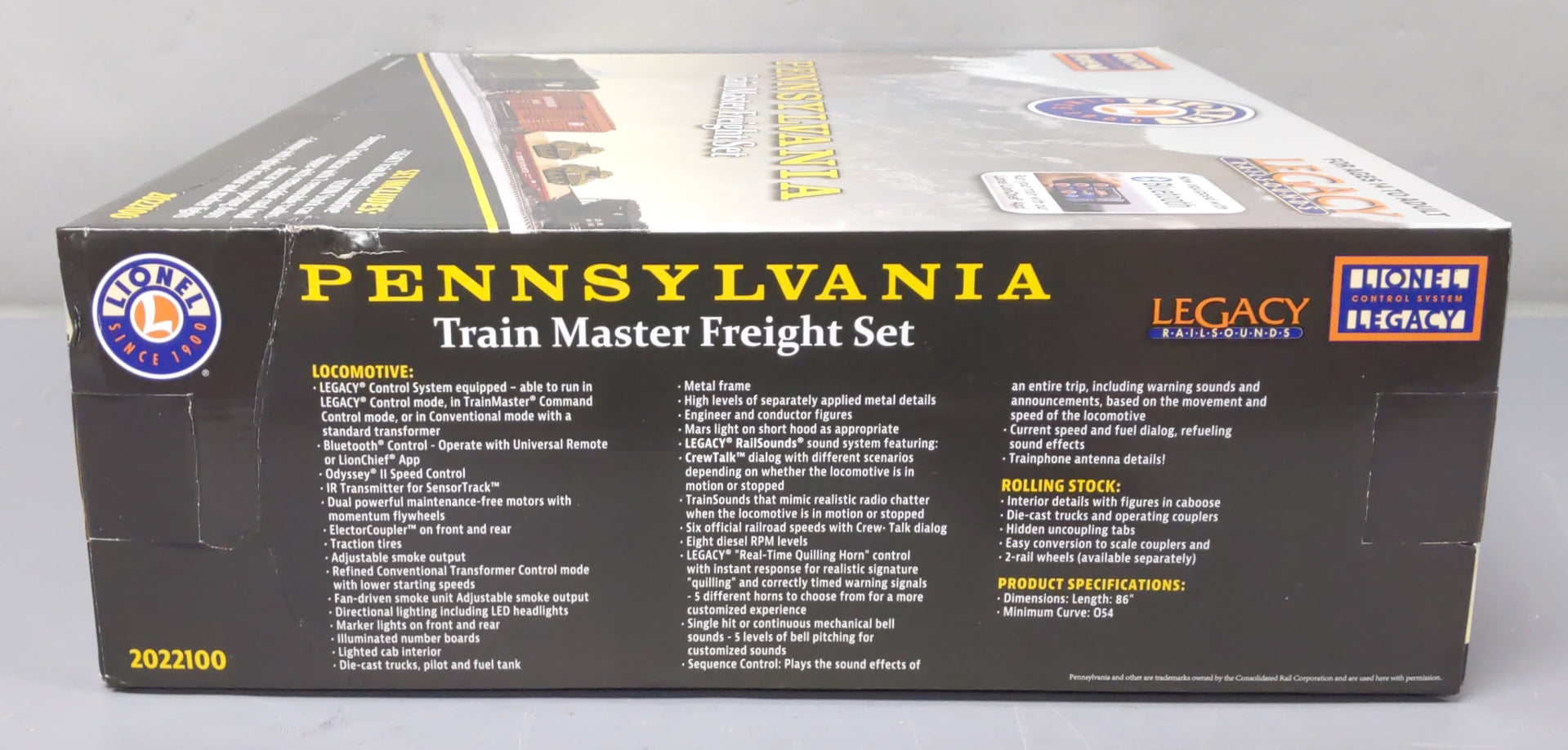 Lionel 2022100 Pennsylvania Train Master O Gauge Diesel Freight Train Set