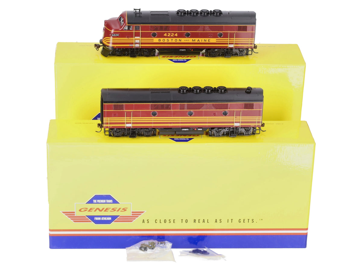Athearn G2509 HO Scale Boston & Maine F-2A/B Set Diesel Locomotive #4224 LN/Box