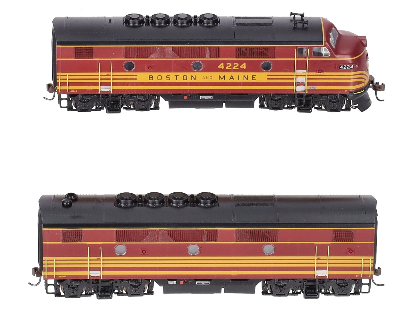 Athearn G2509 HO Scale Boston & Maine F-2A/B Set Diesel Locomotive #4224 LN/Box