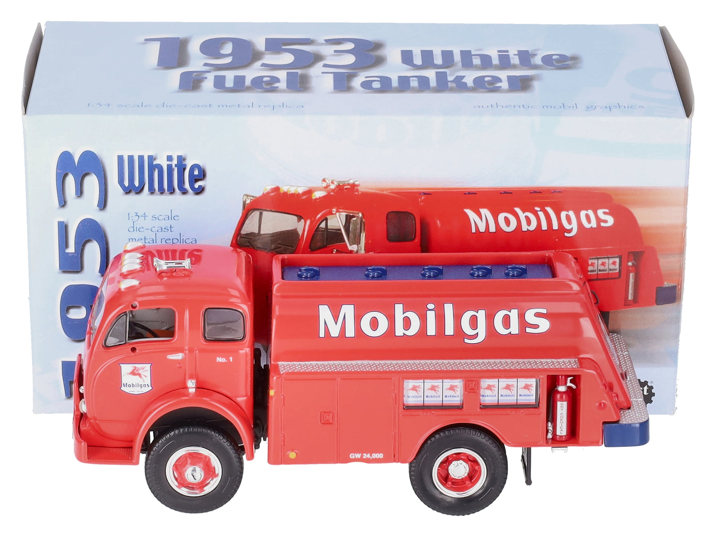 First Gear 19-2370 1:34 1953 White Mobilgas Fuel Tanker NIB