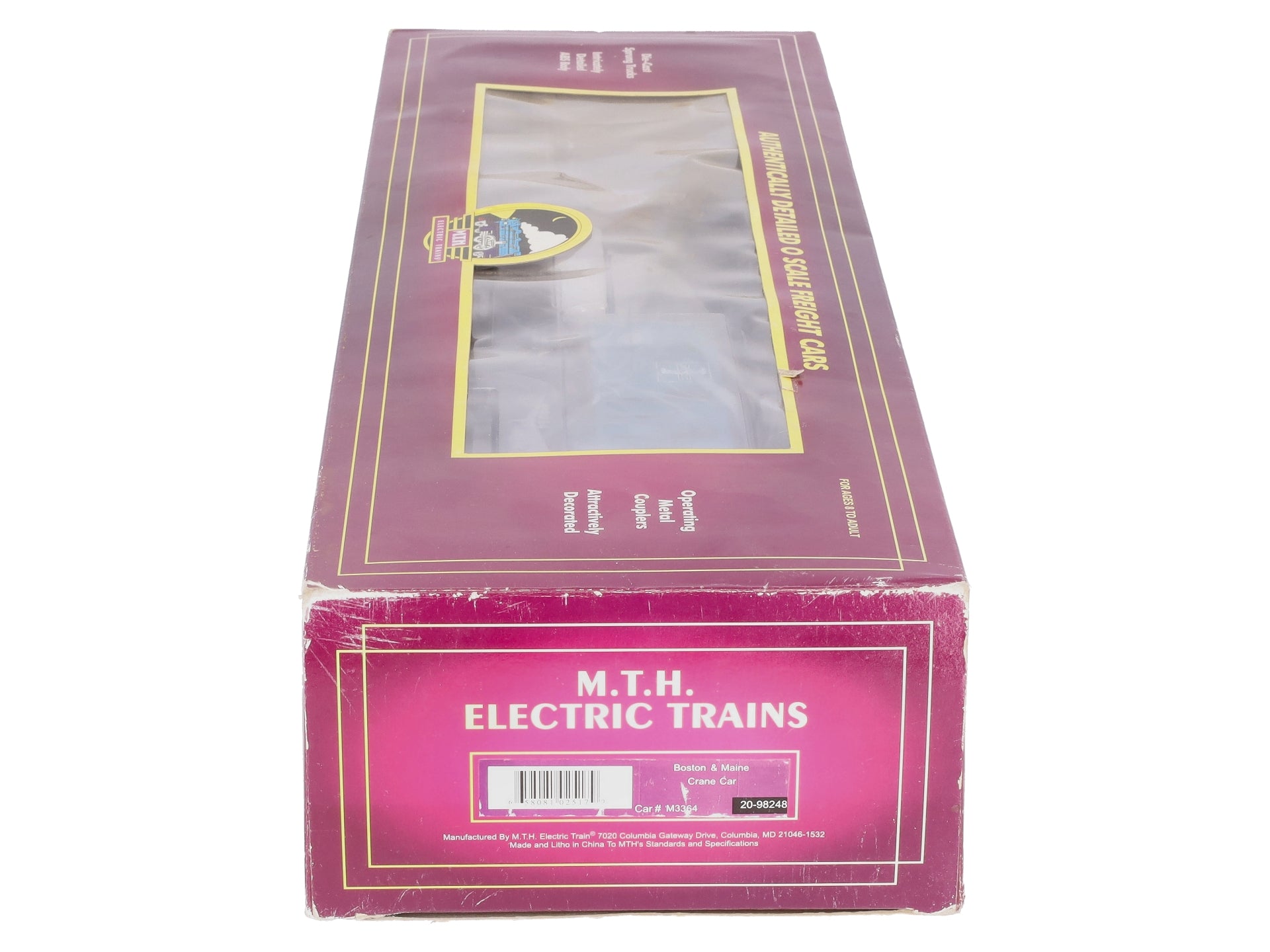 MTH 20-98248 O Gauge Boston and Maine Crane Car LN/Box