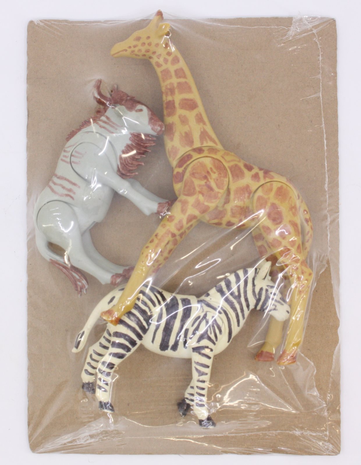 Acme 02-27-6 Plastic Safari Animals with Movable Legs and Heads (Set of 3)