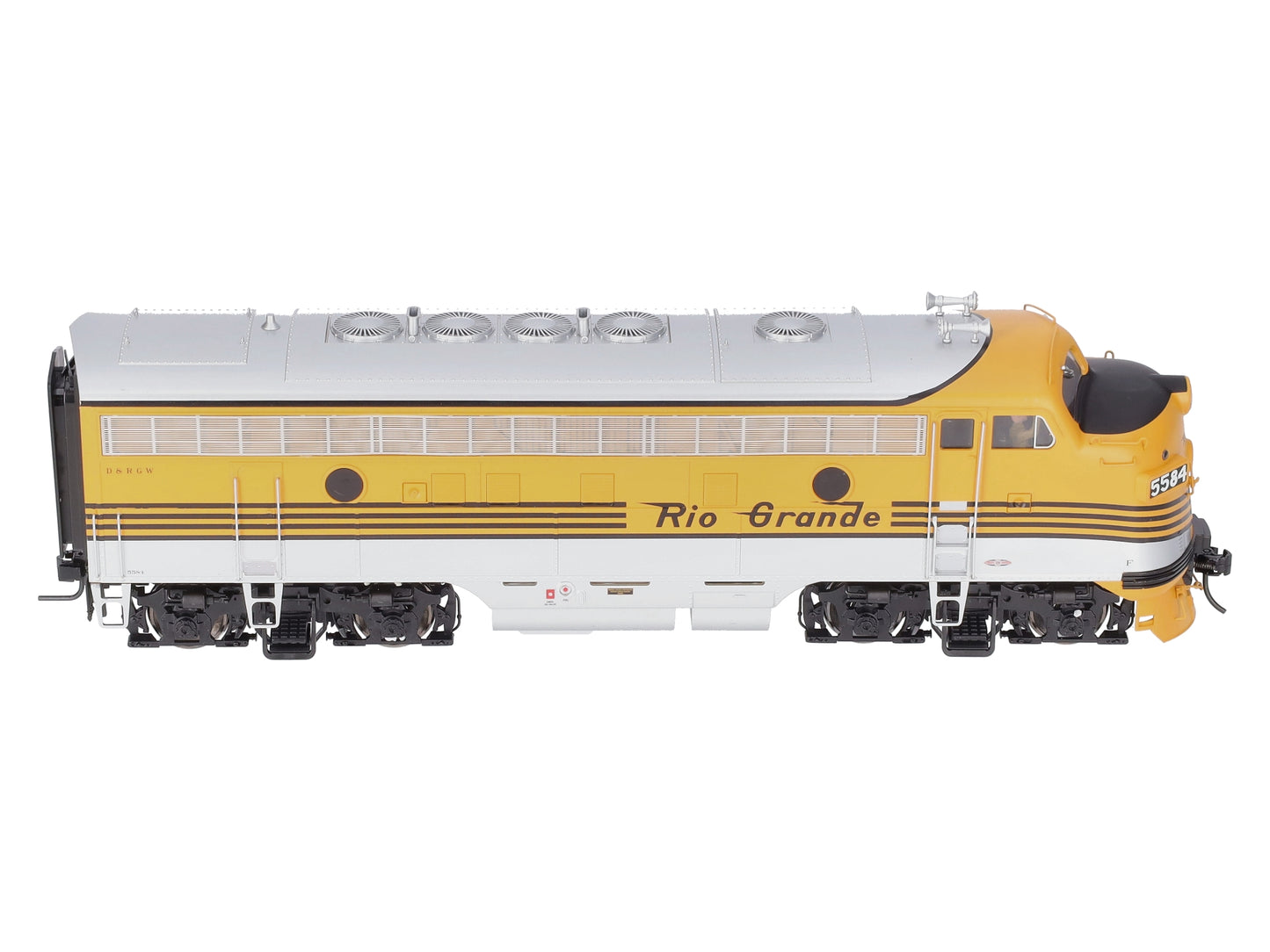 Atlas 30124037 O DRGW EMD F7A Early Phase 1 Unpowered Diesel Locomotive #5584