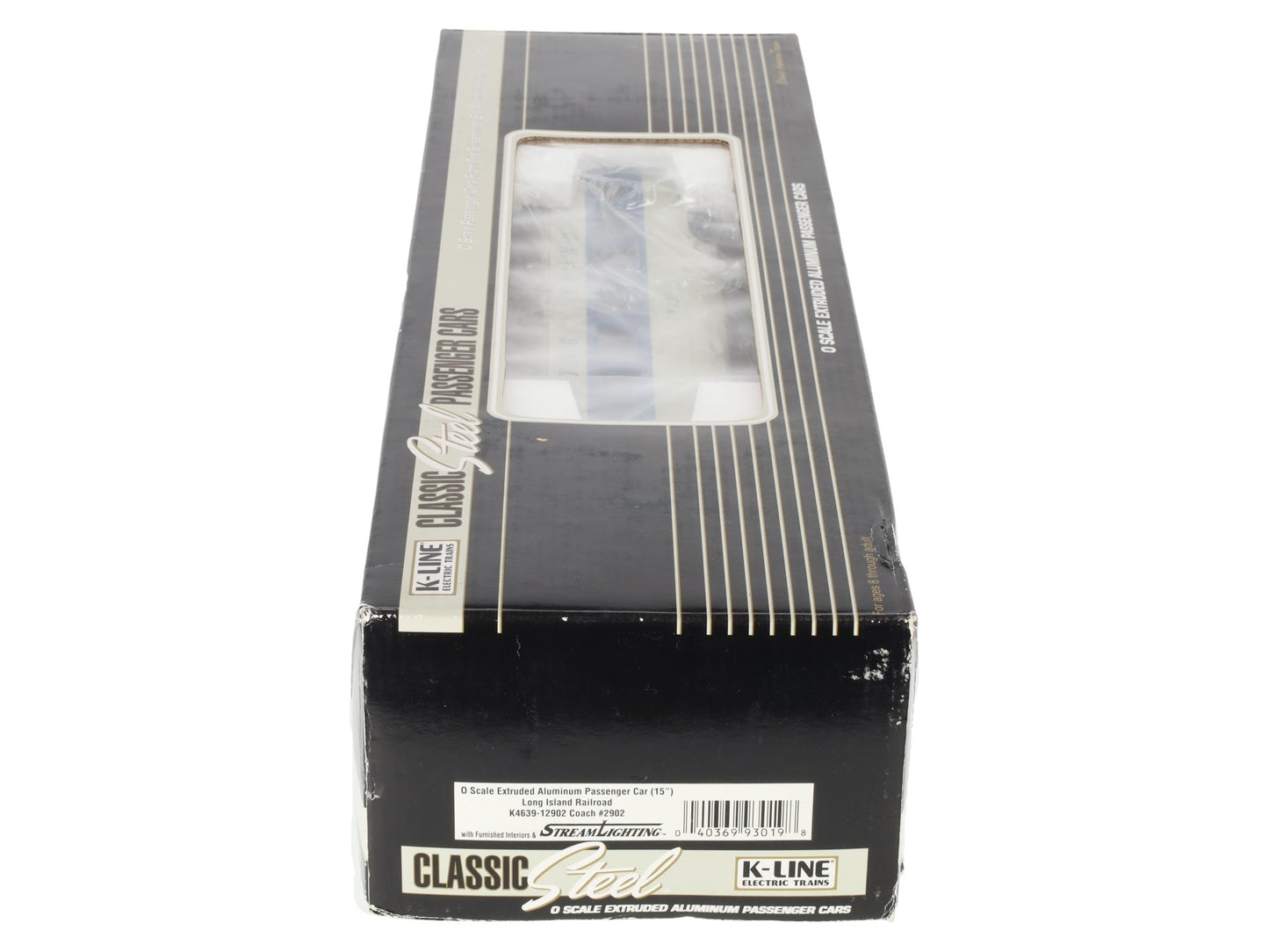 K-Line K4639-12902 O Long Island Railroad 15" Aluminum Coach Car #2902 LN/Box
