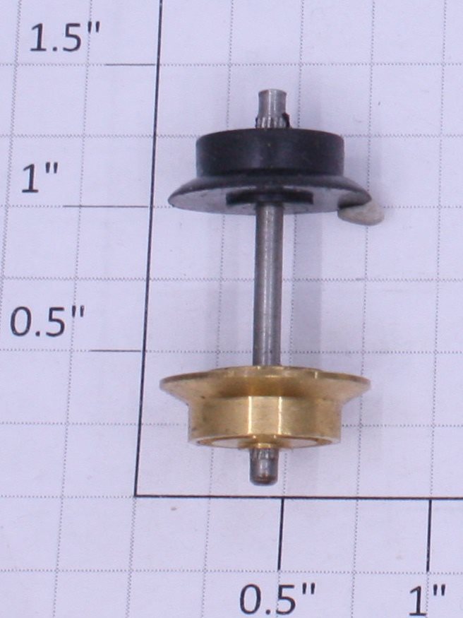 American Flyer XA9987G S Link Coupler Brass and Plastic Wheel Set - Short