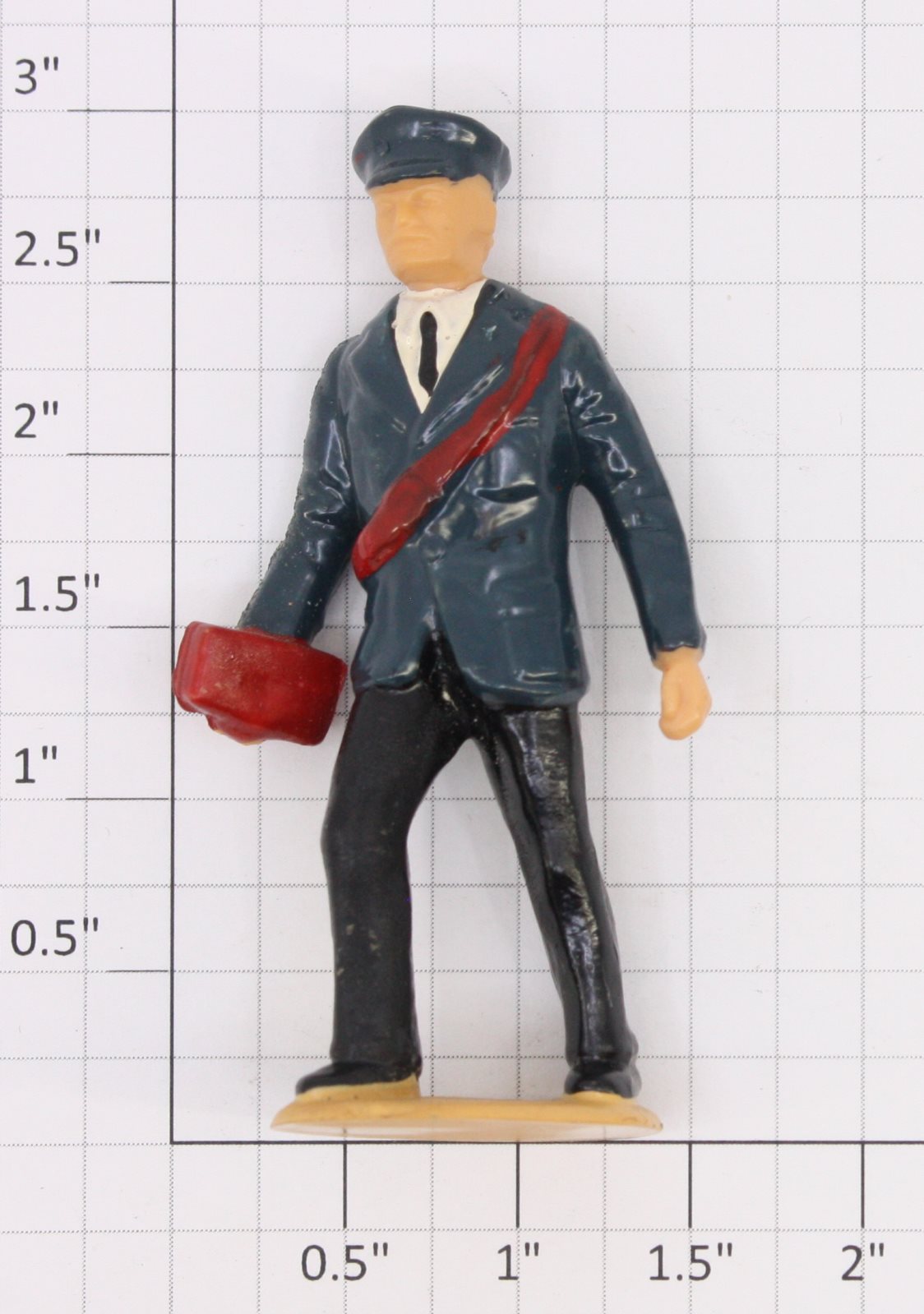 Acme 0227-13 G Scale Railroad Worker Figure with Dark Blue Coat