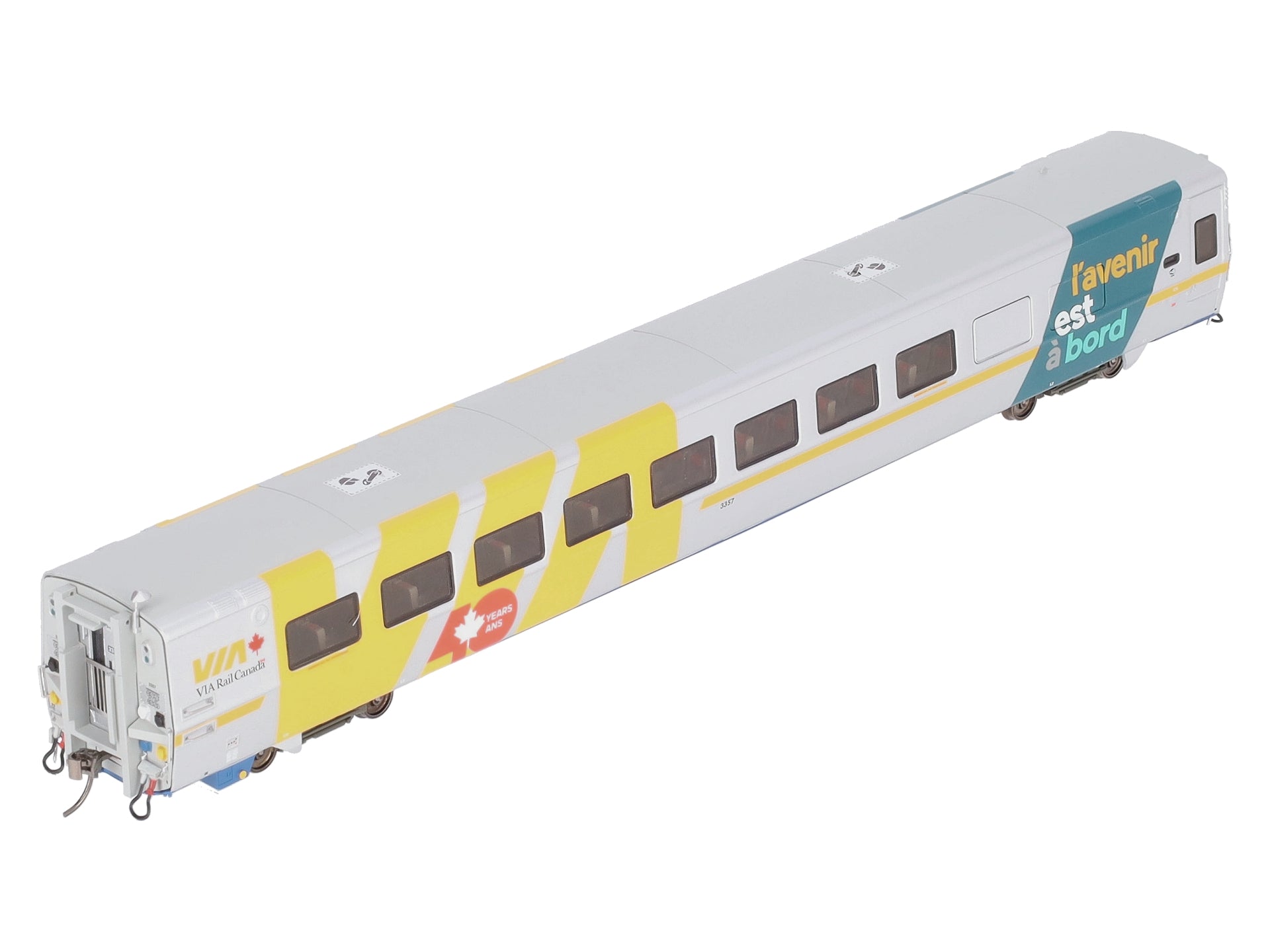 Rapido Trains 108056 HO VIA Rail LRC Coach Car #3357
